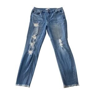 Kancan Eclusive Maurices Distressed Boho Jeans Size 30 Stretch